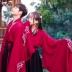 Han và Tang triều đại, Hanfu Men, Trở lại Phong cách cổ xưa, Học sinh, Cặp đôi hàng ngày, Cp, Gió quốc gia, Mùa xuân, Cải thiện Qufu thời trang nam Áo khoác đôi