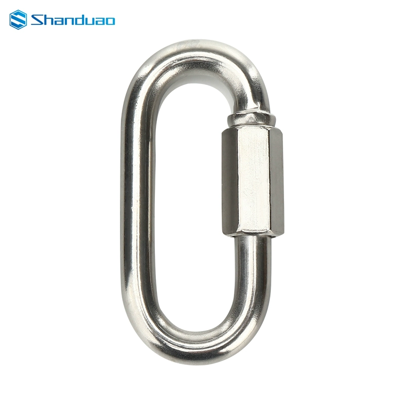 Thép không gỉ Meilong khóa khóa an toàn móc có khóa hợp kim nhôm chắc chắn Móc chìa khóa ba lô D-loại carabiner dây đai an toàn toàn thân 