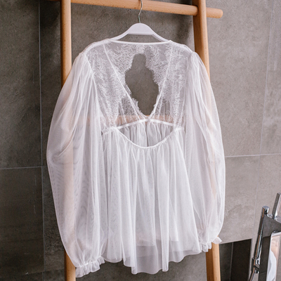 管阿姨十点半B-026红磨坊性感透明睡衣套装白色长袖家居服女秋冬-淘宝网 管阿姨十点半B-026红磨坊性感透明睡衣套装白色长袖家居服女秋冬-淘宝网
