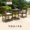 Laixin lasun đồ gỗ ngoài trời gỗ rắn 90 bàn tròn giải trí bàn cà phê ban công bàn ghế kết hợp bộ đồ ba mảnh - Bàn ghế ngoài trời / sân