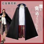 One Piece Shanks tóc đỏ cos trang phục đội trưởng một trong bốn vị hoàng đế hai năm trước anime hai chiều trang phục hóa trang