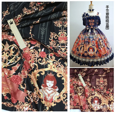 taobao agent Cat Ball Original-Lolita Lolita Lo skirt handle map BJD coward clothes DIY handle map-Red Heart Queen