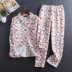 Nhật Bản mùa thu và mùa đông phụ nữ bông không khí lớp nhà dịch vụ đồ lót ấm đệm đặt lưới tươi áo ngủ nữ Giống cái