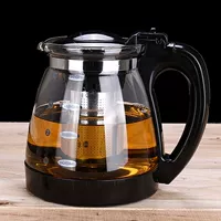 Đun sôi nước thẳng hoa ấm trà thủy tinh chịu nhiệt ấm trà tách trà bộ lọc bằng thép không gỉ lọc công suất lớn - Trà sứ ly uống trà