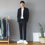 Bộ đồ vest nam phù hợp với phiên bản Hàn Quốc của xu hướng Slim đẹp trai chú rể chuyên nghiệp mặc bộ đồ nhỏ hai bộ kiểu Anh - Suit phù hợp