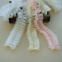 Кружевная юбка в форме цветка, белое украшение, 8см, стиль Лолита