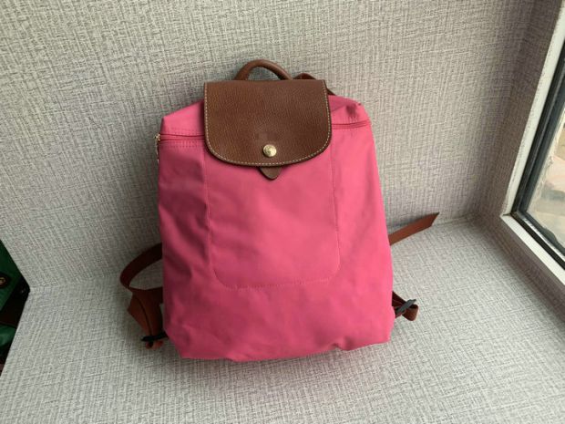 Rose RedBackpack ma'am nylon Leisure fashion commute fold a business travel Travel high-capacity Simplicity knapsack