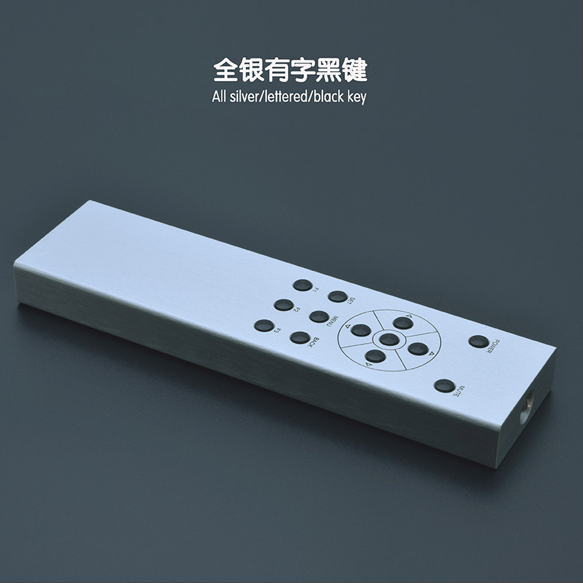 Black Button With Silver Shellsound television CD VCD DVD Set top box decoder Power amplifier Front stage superior quality universal aluminum Learning type Remote control