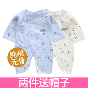 Quần áo sơ sinh 0-3 tháng cotton mùa hè bé sơ sinh bướm robes nhà sư quần áo bé onesies mỏng