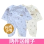 Quần áo sơ sinh 0-3 tháng cotton mùa hè bé sơ sinh bướm robes nhà sư quần áo bé onesies mỏng body suit cho bé