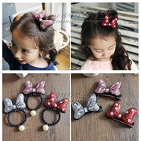 Trẻ em phụ kiện tóc headband tóc vòng sequin Minnie nơ mũ cô bé công chúa kẹp tóc bên clip phụ kiện tóc cao su đồ buộc tóc scrunchies