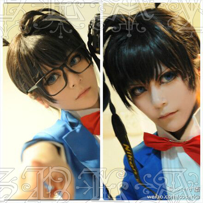 taobao agent [Rabbit Dimension] Detective Conan Edo Kawa Kawagu Kawa black -frame glasses without lens COS glasses