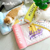 [【] Misspet Pets в летнем маленькая холодная подушка для собак шелковая кровать шелковая кровать Cat Cooling Sleepply Dispion Gont
