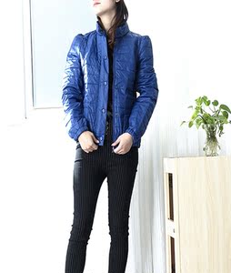 12234 mùa thu và mùa đông phụ nữ mới của Hàn Quốc phiên bản của slim slim ngắn coat solid color hoang dã bông áo khoác Tháng Sáu 21