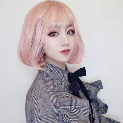 taobao agent Fashionable fuchsia bangs, wig, Lolita style