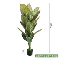 Моделирование Большой красная боковая красота банановое горшечное растение