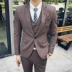 Bộ đồ mới phong cách Anh màu rắn thời trang phù hợp với doanh nghiệp ao khoac nam Suit phù hợp