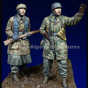 1 người lính nhựa hình 35 mô hình Chiến tranh thế giới thứ hai Lính hai người hai đầu GK mô hình quân đội tay trắng 273 - Capsule Đồ chơi / Búp bê / BJD / Đồ chơi binh sĩ