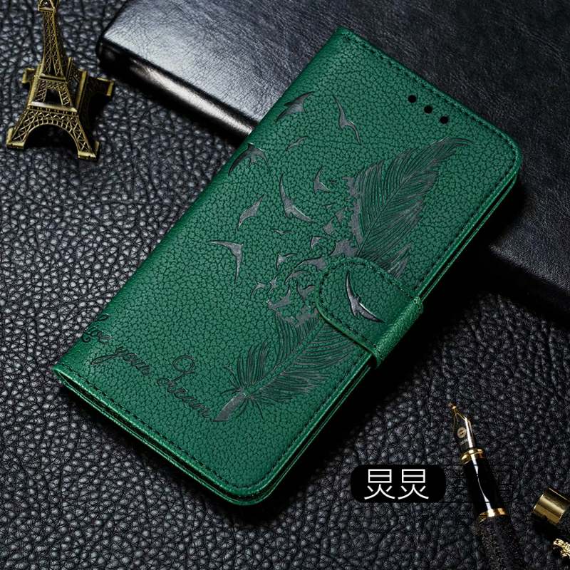 Samsung A9 & 2018 & GreenFor Samsung A5 A7 A7 A9 2018 paragraph Mobile phone set silica gel Clamshell  Insert card Leather case personality originality