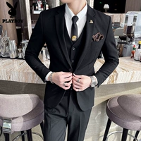 Черный комплект, рубашка, галстук, 3 предмета