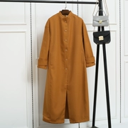 Caisen [Mc] thương hiệu giảm giá len của phụ nữ blend ~ Trung Quốc phong cách áo gió dài áo khoác mỏng