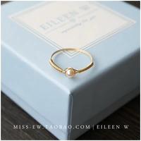 Eileen W. Handmade. Vòng ngọc trai nước ngọt tự nhiên mini 14K của Nhật Bản - Nhẫn nhan kim cuong