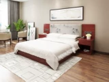 Индивидуальная мебель для отеля кровать отель стандартный полный комплект простых арендованных прикроватных кровати мягкий мешок для комбинированной телевизионной шкафы и стулья
