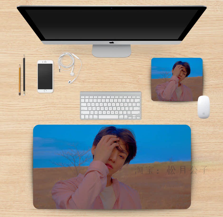 BTS Bulletproof Youth Tuan Tian Yiguo Shop Cushion Mouse Guts Super Large Desk Case Custom Customized Keyboard Jungkook