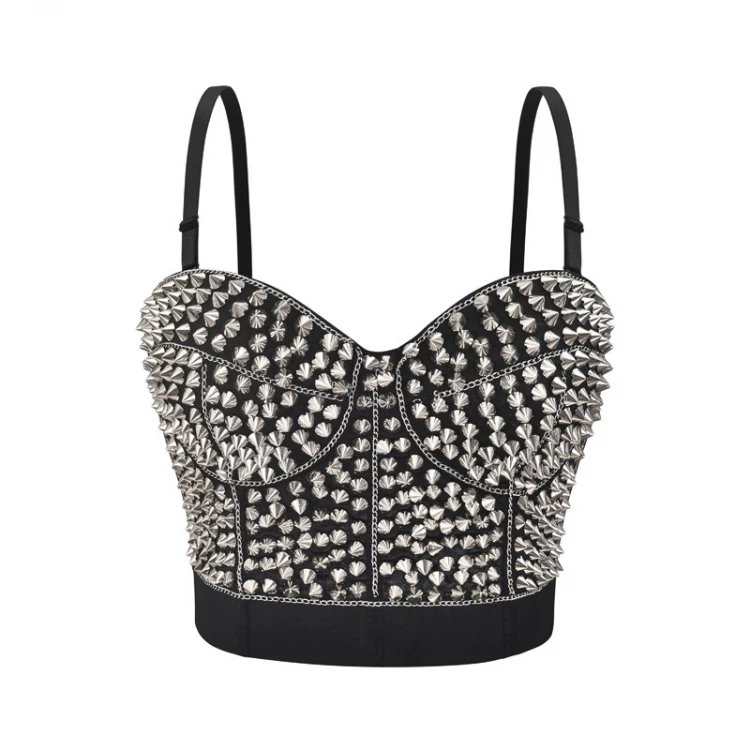 Removable bra, supporting brace, straps, punk style, tight