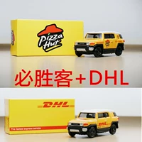 Kiểu dáng đẹp hơn châu Âu và Nhật Bản mô hình xe hợp kim 1:64 xe đồ chơi mô phỏng 1 64 Toyota FJ Pizza Hut DHL - Chế độ tĩnh mô hình xe tải hino