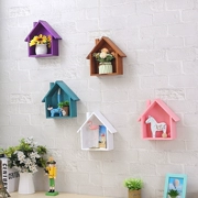tủ kệ trưng bày sản phẩm Ngôi nhà nhỏ dễ thương trên tường kệ gỗ phòng trẻ em mẫu giáo trang trí vách ngăn phòng ngủ trang trí hoa giá treo tường kệ trưng bày mỹ phẩm bằng gỗ các mẫu kệ trưng bày rượu