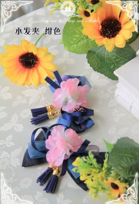 taobao agent [Dream and Treasure Spot] The national brand lolita long ears and sharp ears goldfish flower flower fire small hairpin