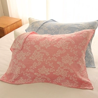 Micro-chế biến! Nhật Bản phần mỏng đôi bông gạc jacquard gối khăn mềm mại và thoáng khí trong mùa hè khăn gối