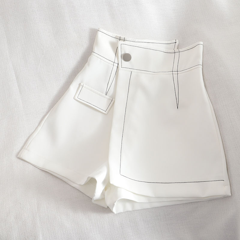 White5146 skirt female summer High waist Irregular A-line skirt Versatile Show thin 2020 new Short skirt Open line Culotte