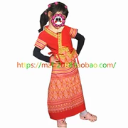 Trang phục Thái Lan Cô gái Thái Trang phục Trang phục dân tộc Trang phục quốc gia Yi Children Trang phục khiêu vũ Trang phục