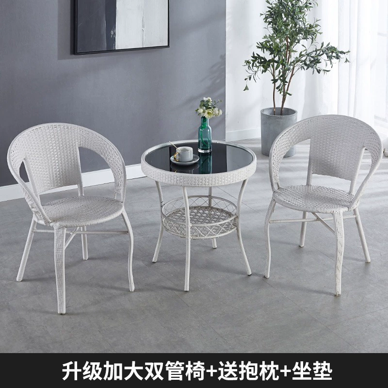 Bộ bàn ghế ban công ghế mây bộ ba món Internet ngoài trời người nổi tiếng giải trí bàn tròn Ghế Xiaoteng bàn cà phê kết hợp ghế tựa 