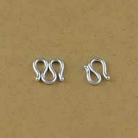 999 vòng tay bạc nguyên chất khóa S khóa vòng cổ kết nối M khóa phụ kiện trang sức tự làm - Vòng đeo tay Clasp vòng tay pnj