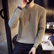 Áo len nam phiên bản Hàn Quốc của áo len nam cổ tròn mùa đông dày mùa thu và mùa đông xu hướng áo len cổ cao mới