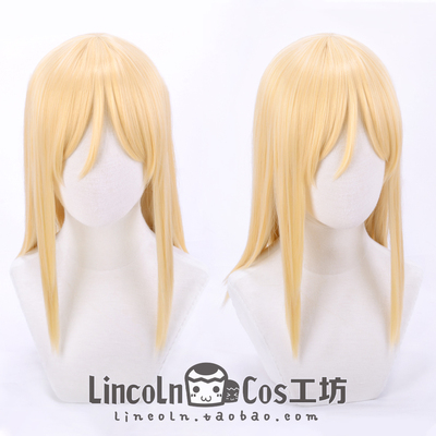 taobao agent Lincoln's Attack Giants Herristea Cosplay wig light yellow straight hair