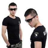 Эластичная хлопковая тактическая приятная телу камуфляжная футболка, в обтяжку, облегающий крой