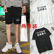 Tất cả quần lửng nam mùa hè 2018 phần mỏng phiên bản Hàn Quốc của xu hướng quần short thẳng nam thanh lịch