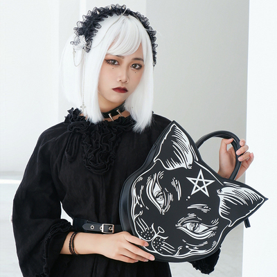 taobao agent Japanese polyurethane one-shoulder bag, bag strap, in Japanese style, punk style, Lolita style