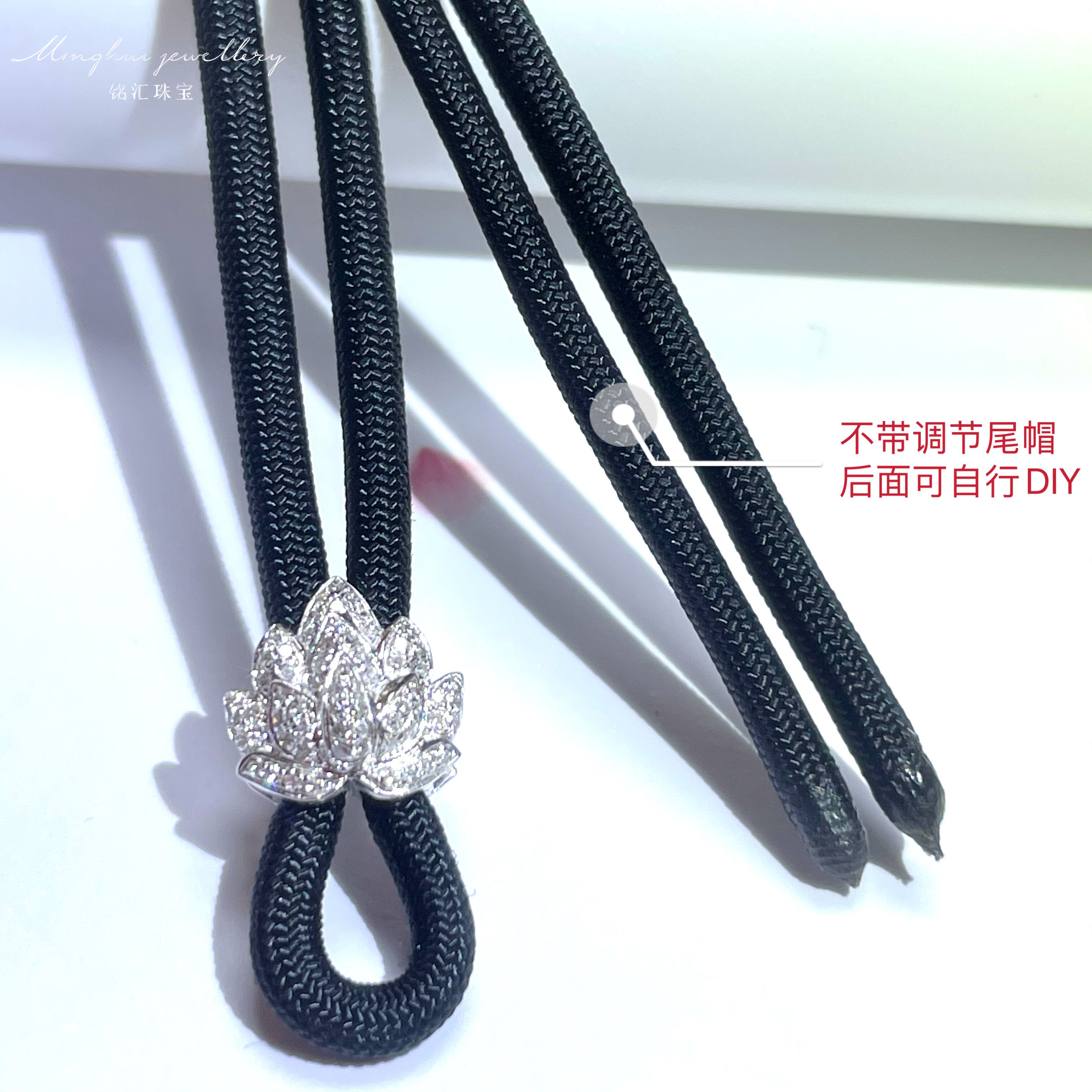 18K Platinum Lotus & Without Adjustable Tail CapHot money 18 karat gold  South Africa Diamonds Emerald Jade article Jewellery chain Men's and women's money Versatile Lanyard Pendants AU750
