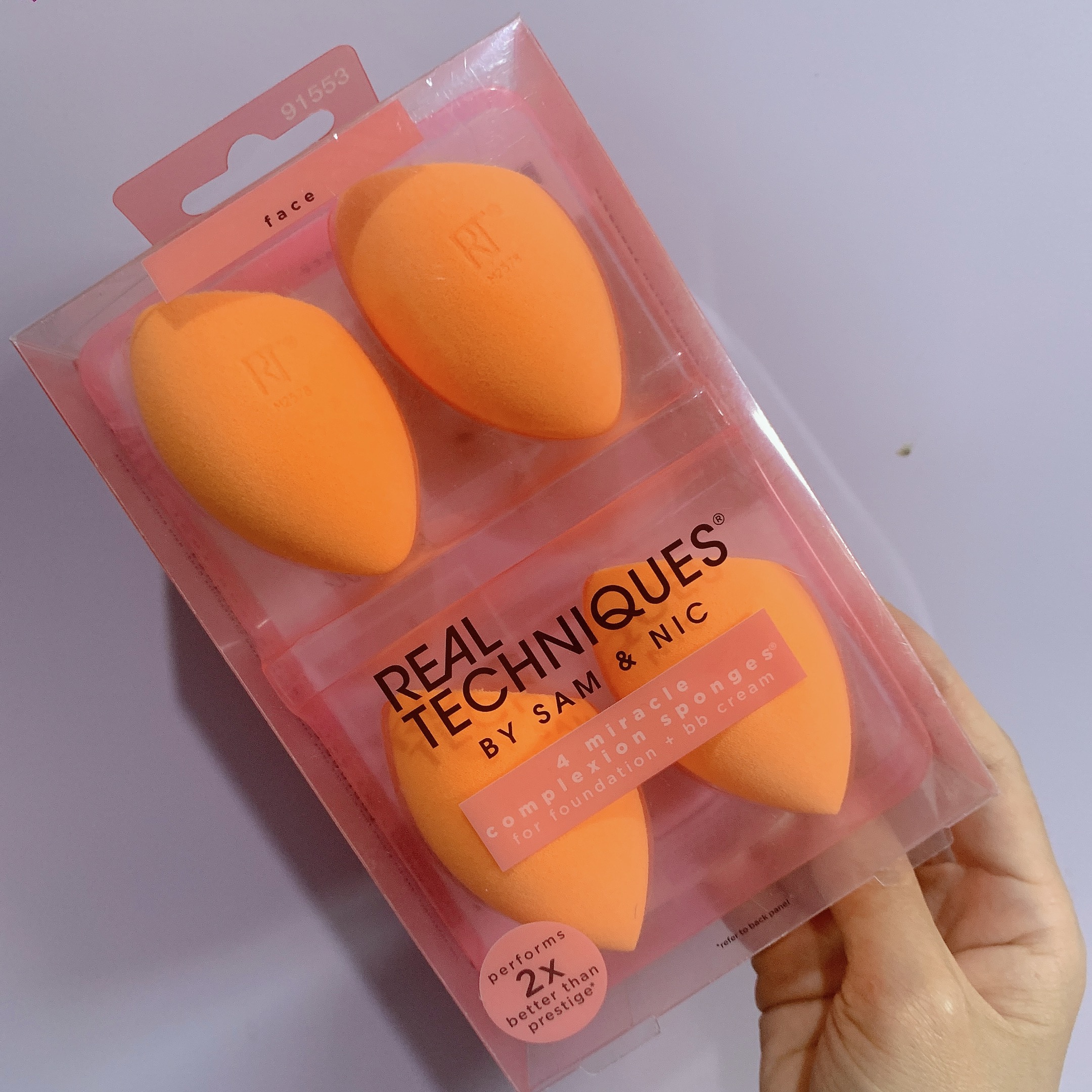 Orange Four PackRt Beauty egg Real Techniques Diamonds Make up Sponge Powder puff Dry wet dual purpose No powder Make up eggs