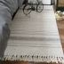 retro phòng ngủ cạnh giường ngủ chăn thảm thảm giường công nghiệp máy bông rửa đan dải hình chữ nhật Bắc Âu - Thảm Thảm