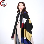 Khăn quàng cổ nữ sinh hai trang trí ngắn đơn giản Lijiang drap Hàn Quốc khăn ấm cổ rộng mũ cổ mỏng 2018