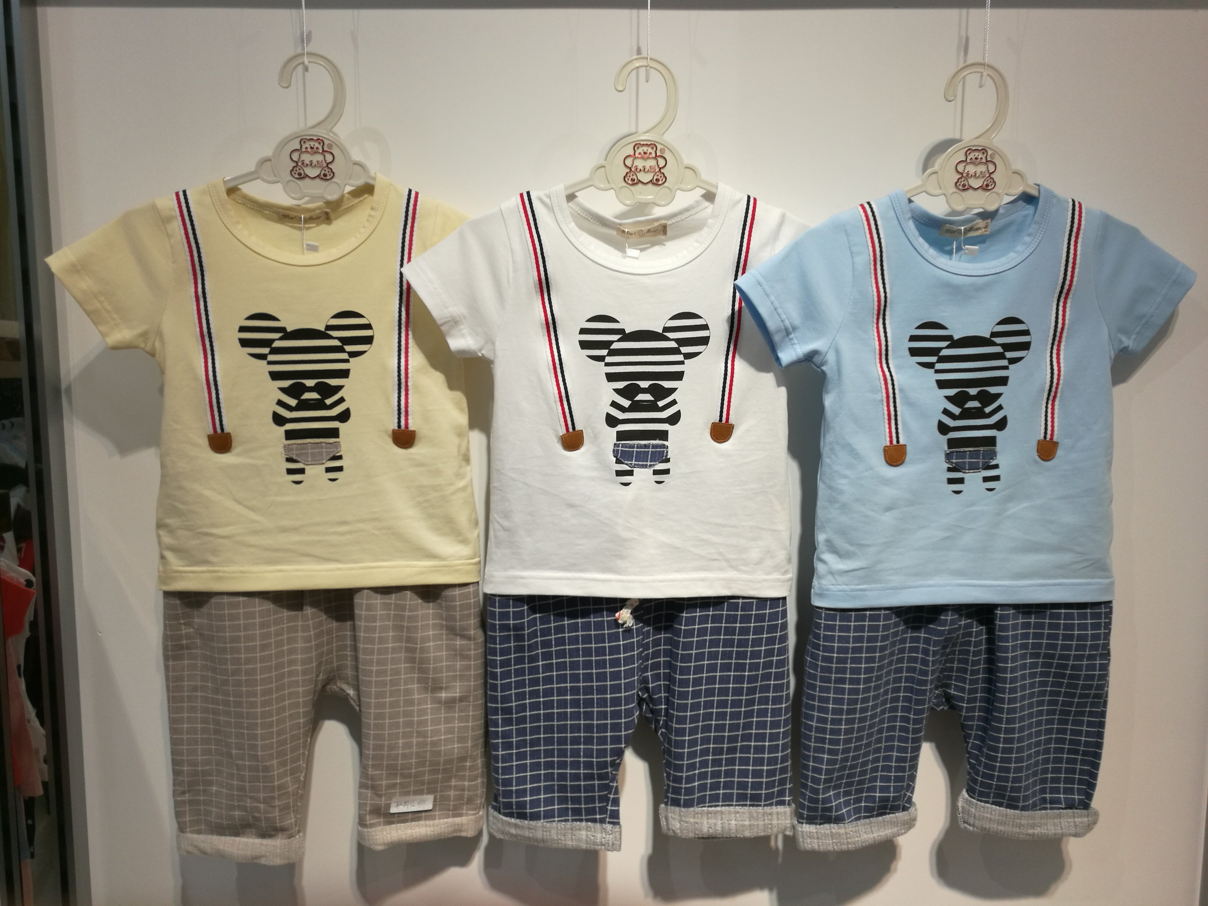 毛毛熊男童夏装2018新款套装儿童短袖夏季童装宝宝运动两件套