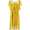 [2018] mới giá 149 nhân dân tệ mùa hè thanh lịch lá sen điểm sóng retro ngắn tay chiếc váy voan màu vàng váy đầm đẹp