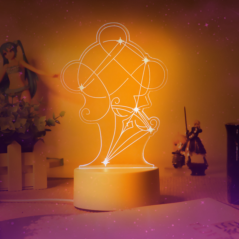 The Seat Of Life: Engraved With Gold And Purplequadratic element primary god periphery game Zhong Li Wendy mountain elf Young master bedroom Bedside Plug in Desk lamp originality gift Night light