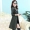 2018 thu đông mới Da Hained leather nữ dài phần Slim Áo khoác da cừu Hàn Quốc áo khoác nữ size lớn ao da dep